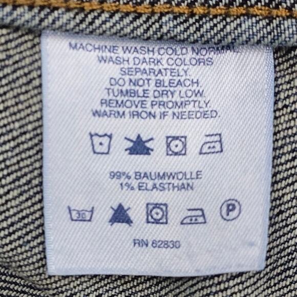 Lands End Jean Jacket Womens Small Denim Trucker Casual Classic Preppy - Picture 10 of 13